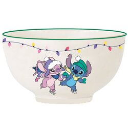 DISNEY Kom porselein stitch&engel schaatsen