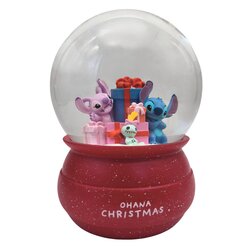 Disney Snowglobe large Stitch & Angel & Scrump