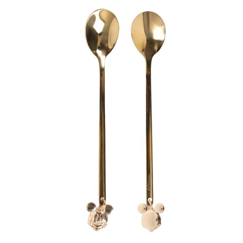 Disney Spoons set of 2 Mickey gold