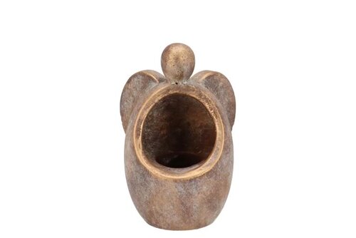 DK Concrete Golden Angel Pot 12X11X17Cm