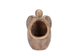 DK Concrete Golden Angel Pot 12X11X17Cm