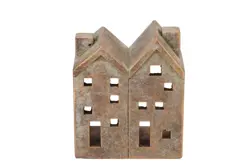 DK Concrete Golden House Deco 12X8X14Cm