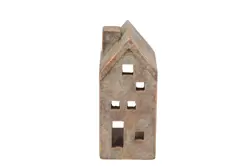 DK Concrete Golden House Deco 7X8X14Cm