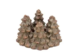 DK Concrete Golden Pot Xmas Tree 17X17X10Cm