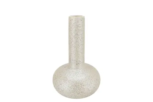 DK Dana White Pearl Moonface Vase Long Neck 24X24X39Cm