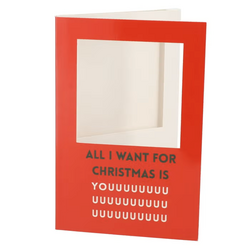 DK Gift Tile Card All I Want For Red 21X14X1Cm