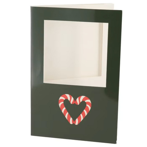 DK Gift Tile Card Candy Heart Green 21X14X1Cm