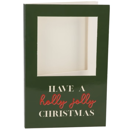 DK Gift Tile Card Christmas Green 21X14X1Cm
