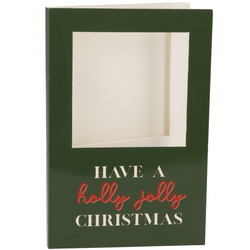 DK Gift Tile Card Christmas Green 21X14X1Cm