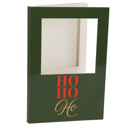 DK Gift Tile Card Ho Ho Ho Green 21X14X1Cm