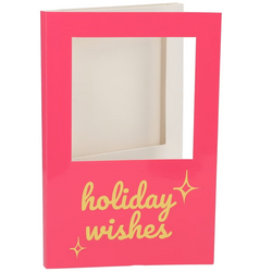 DK Gift Tile Card Holiday Wishes Fuchsia 21X14X1Cm
