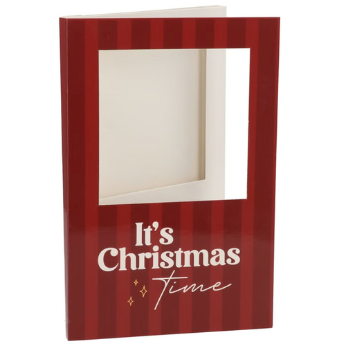 DK Gift Tile Card It'S Christmas Time Red 21X14X1Cm