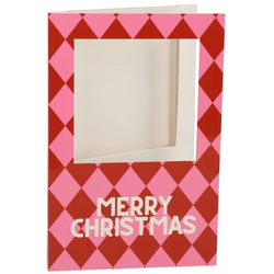 DK Gift Tile Card Merry Christmas Pink 21X14X1Cm