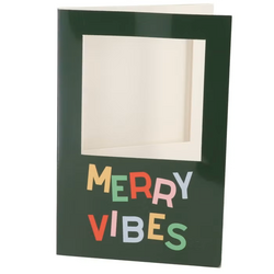 DK Gift Tile Card Merry Vibes Green 21X14X1Cm