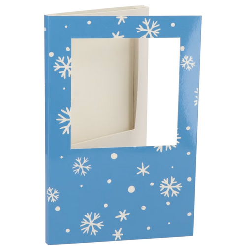 DK Gift Tile Card Snowflake Dark Blue 21X14X1Cm