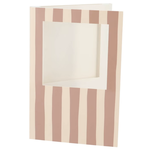 DK Gift Tile Card Stripe Sand 21X14X1Cm
