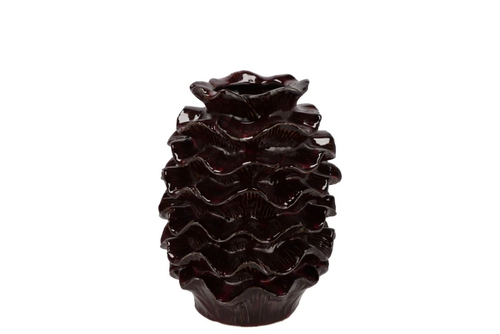DK Gina Burgundy Vase 15X15X20Cm