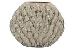 DK Inga Jada Green Oval Vase Active Glaze Structure 41X15X33Cm