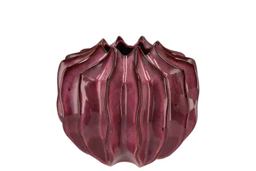 DK Juna Purple Vase Structure 19X19X17Cm