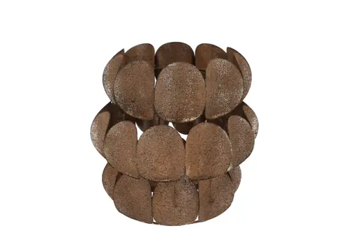 DK Kaya Bronze Candle Holder Metal 23X23Cm