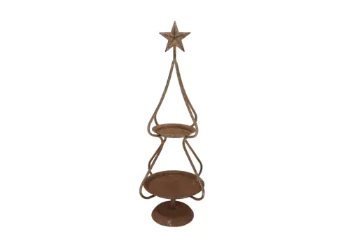 DK Kaya Bronze Tray Shelf Metal 20X20X63Cm