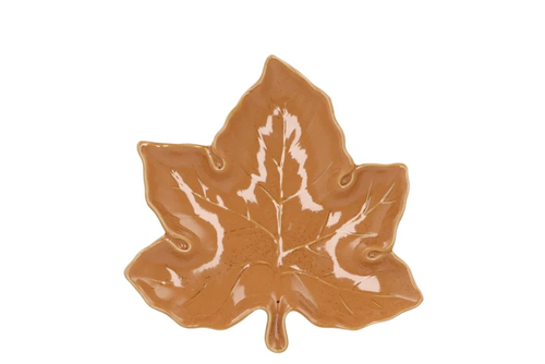 DK Leaf Maple Plate Brown 18X18X4Cm Nm
