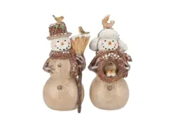 DK Lesly X-Mas Brown Snowman Ass 14X11X27Cm