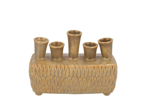 DK Maysa Green Vase Rectangle 20X9X16Cm