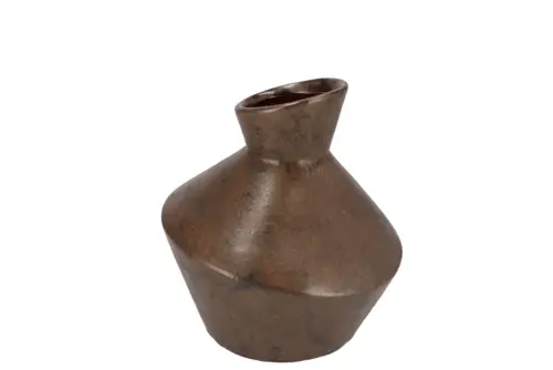DK Merlin Brown Vase Curves 15X37Cm