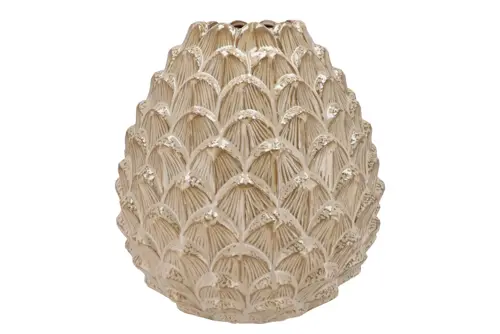 DK Mika Cozy Sand Vase Pinecone Edge 34X37Cm