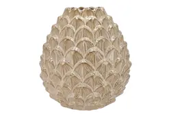 DK Mika Cozy Sand Vase Pinecone Edge 34X37Cm
