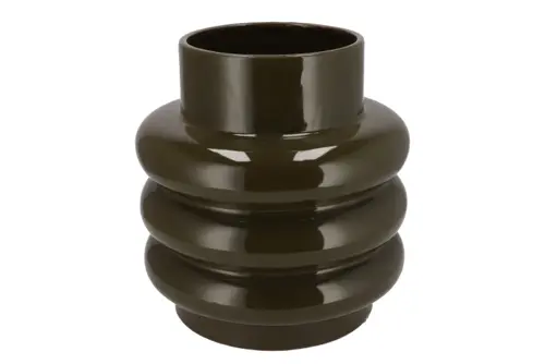 DK Oxford Olive Green Vase Bubble 29X29X30Cm