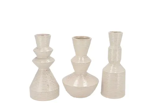 DK Suze White Vase Ass 10X10X21Cm