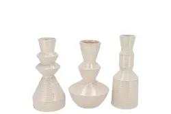DK Suze White Vase Ass 10X10X21Cm
