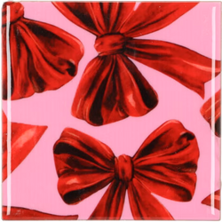 DK Tile Bow Pink 10X10X1Cm