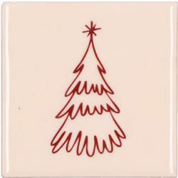 DK Tile Christmas Tree Cream 10X10X1Cm