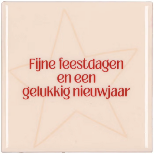 DK Tile Fijne Feestdagen En Een Cream 10X10X1Cm