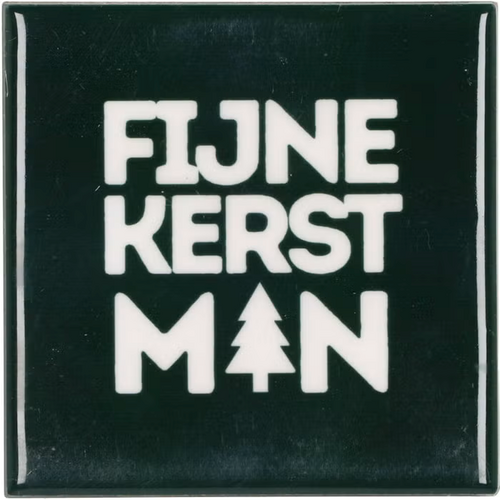 DK Tile Fijne Kerst Man Green 10X10X1Cm