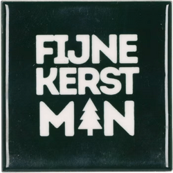 DK Tile Fijne Kerst Man Green 10X10X1Cm