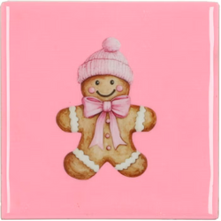 DK Tile Gingerbread Pink 10X10X1Cm