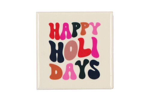 DK Tile Happy Holi Days 10X10X1Cm
