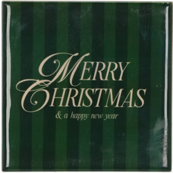 DK Tile Happy Merry Christmas Green 10X10X1Cm