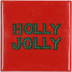 DK Tile Holly Jolly Red 10X10X1Cm
