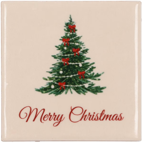 DK Tile Merry Christmas Sand 10X10X1Cm