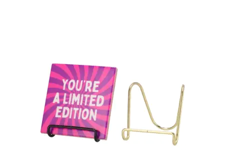 DK Tile Rack Gold / Black Metal Ass 8X10X9Cm