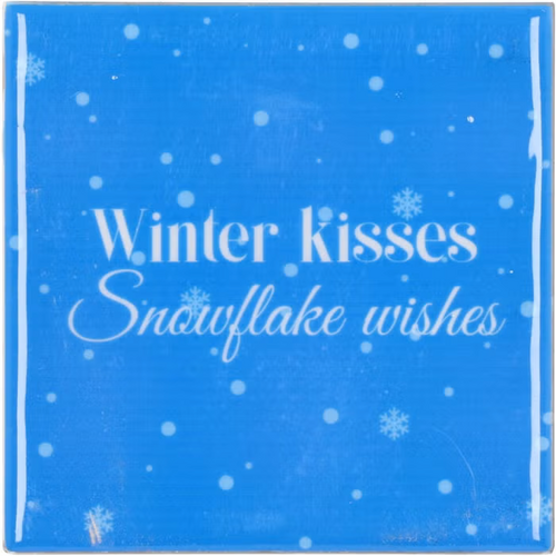 DK Tile Winter Kisses Blue 10X10X1Cm