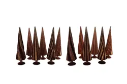 DK Twinkle Brown Glass Tree Swirl Velvet Ass 9X30Cm