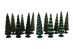DK Twinkle Green Glass Tree Velvet Ass 10X35Cm