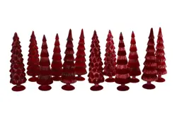 DK Twinkle Red Glass Tree Velvet Ass 10X35Cm
