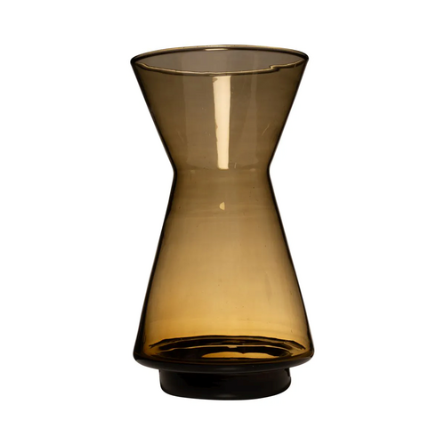 Duif Rianne mondgeblazen Recycled Vaas amber h25 d14,5